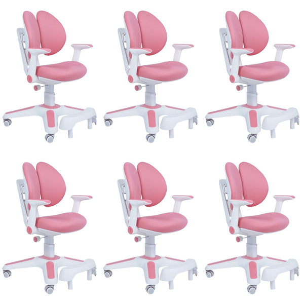 6X Ergonomic Children Kids Study Chairs Height Adjustable Pink Kids Chairs