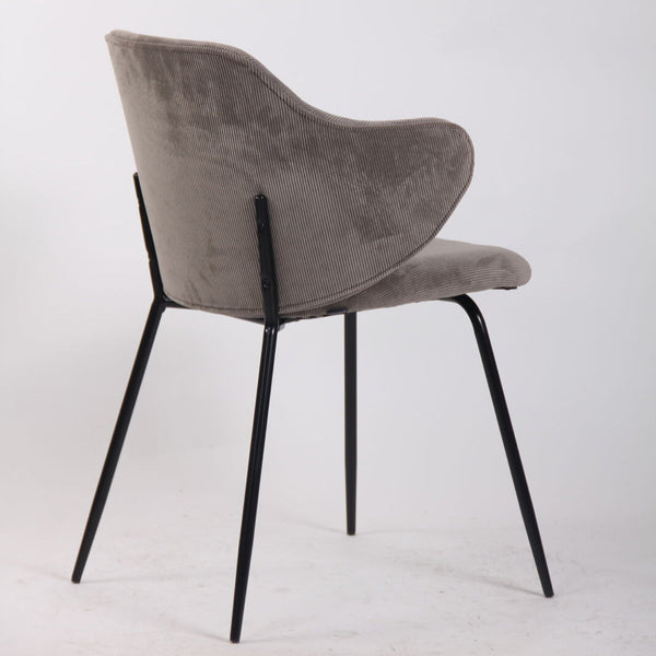 Br Home Set Of 2 With Corduroy Fabric In Grey Dining Chairs