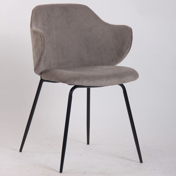 Br Home Set Of 2 With Corduroy Fabric In Grey Dining Chairs