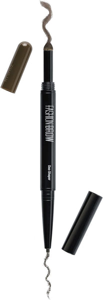 Maybelline 3X New York Natural Eye Brow Duo 2 In 1 Pencil & Powder Deep Brown Eyebrow Liner & Definition