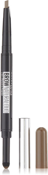 Maybelline 3X New York Natural Eye Brow Duo 2 In 1 Pencil & Powder Deep Brown Eyebrow Liner & Definition