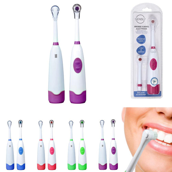 Sensly Electric Toothbrush Dual Battery Operated Adults Assorted Colours Electric Toothbrushes