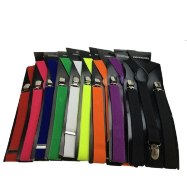 Br Costumes Mens Suspenders Braces Adjustable Clip On Elastic Formal Assorted Colour Pack Suspenders/Braces
