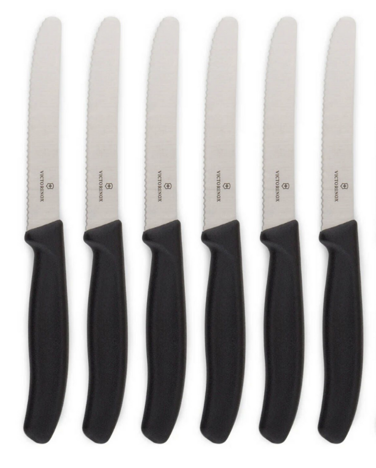 Victorinox 6X Wavy Edge Steak And Tomato Knife Black Knives