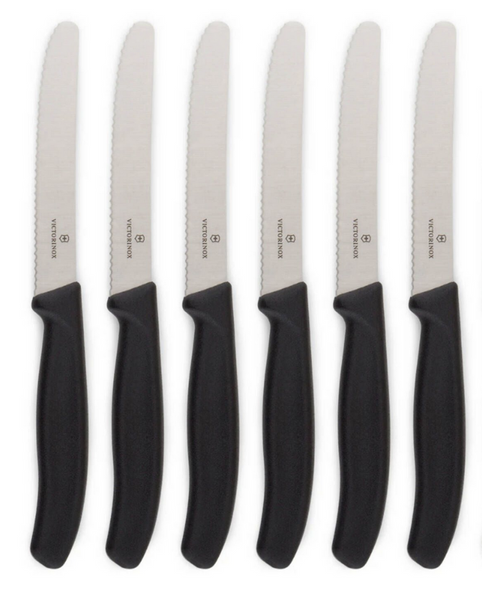 Victorinox 6X Wavy Edge Steak And Tomato Knife Black Knives