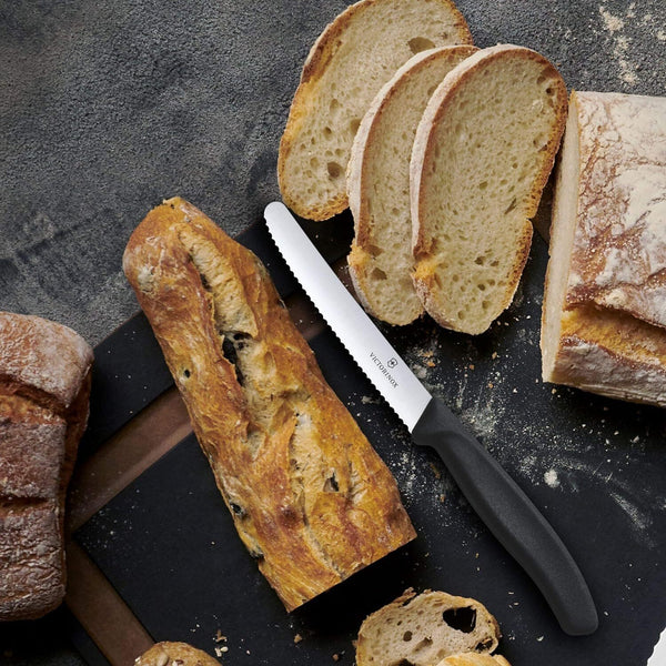 Victorinox 6X Wavy Edge Steak And Tomato Knife Black Knives