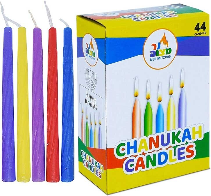 1 X Pack Of 44 Multi Color Chanukah Candles