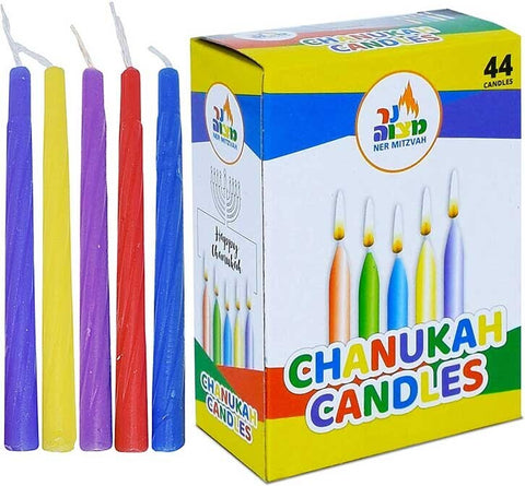 1 X Pack Of 44 Multi Color Chanukah Candles