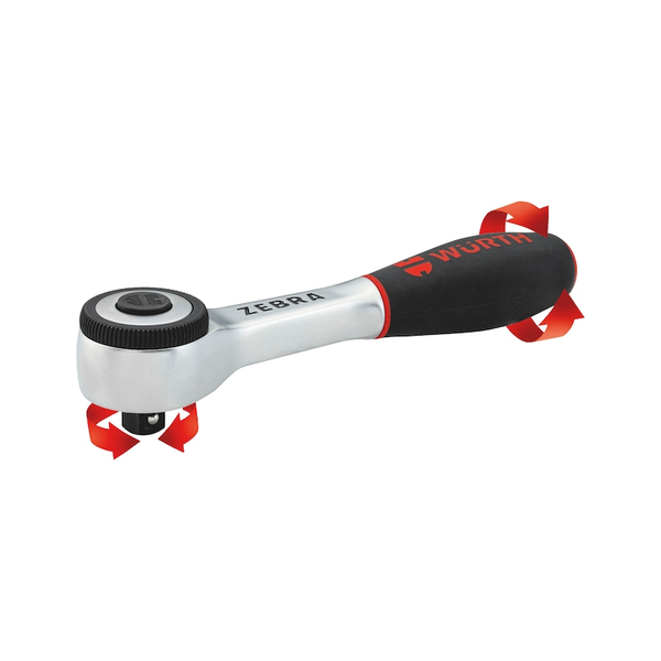 Wurth 3/8" Reversible Ratchet Wrench 360 Twist Handle Chrome Vanadium 175Mm Din 3122 Ratchet Wrenches