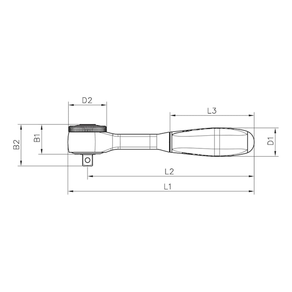 Wurth 3/8" Reversible Ratchet Wrench 360 Twist Handle Chrome Vanadium 175Mm Din 3122 Ratchet Wrenches