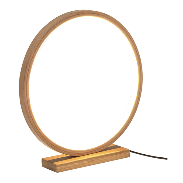 Br Home Bamboo Single Ring Led Lamp Light Modern Scandi Minimalistic Natural Lamps