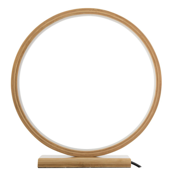 Br Home Bamboo Single Ring Led Lamp Light Modern Scandi Minimalistic Natural Lamps