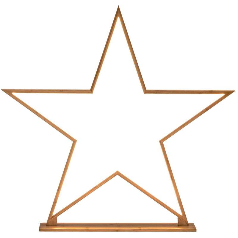 Br Home 87Cm Bamboo Star Table Lamp Desk Light Led Strip Modern Designer Natural Lamps