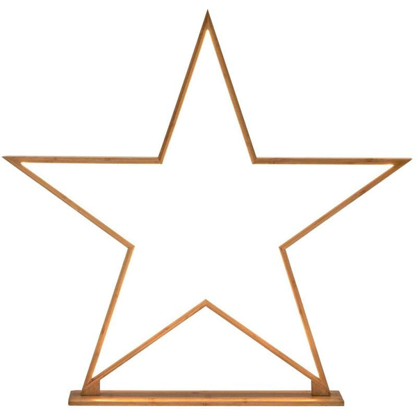 Br Home 87Cm Bamboo Star Table Lamp Desk Light Led Strip Modern Designer Natural Lamps