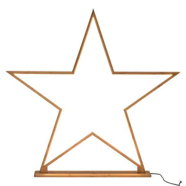 Br Home 87Cm Bamboo Star Table Lamp Desk Light Led Strip Modern Designer Natural Lamps