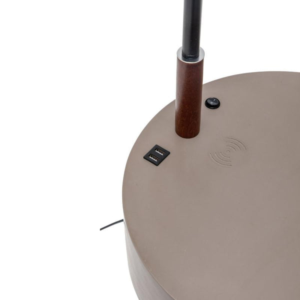 Florence Tripod Lamp Shelf Storage Drawer Bed Side Table Light W/ Usb Charger Lamps