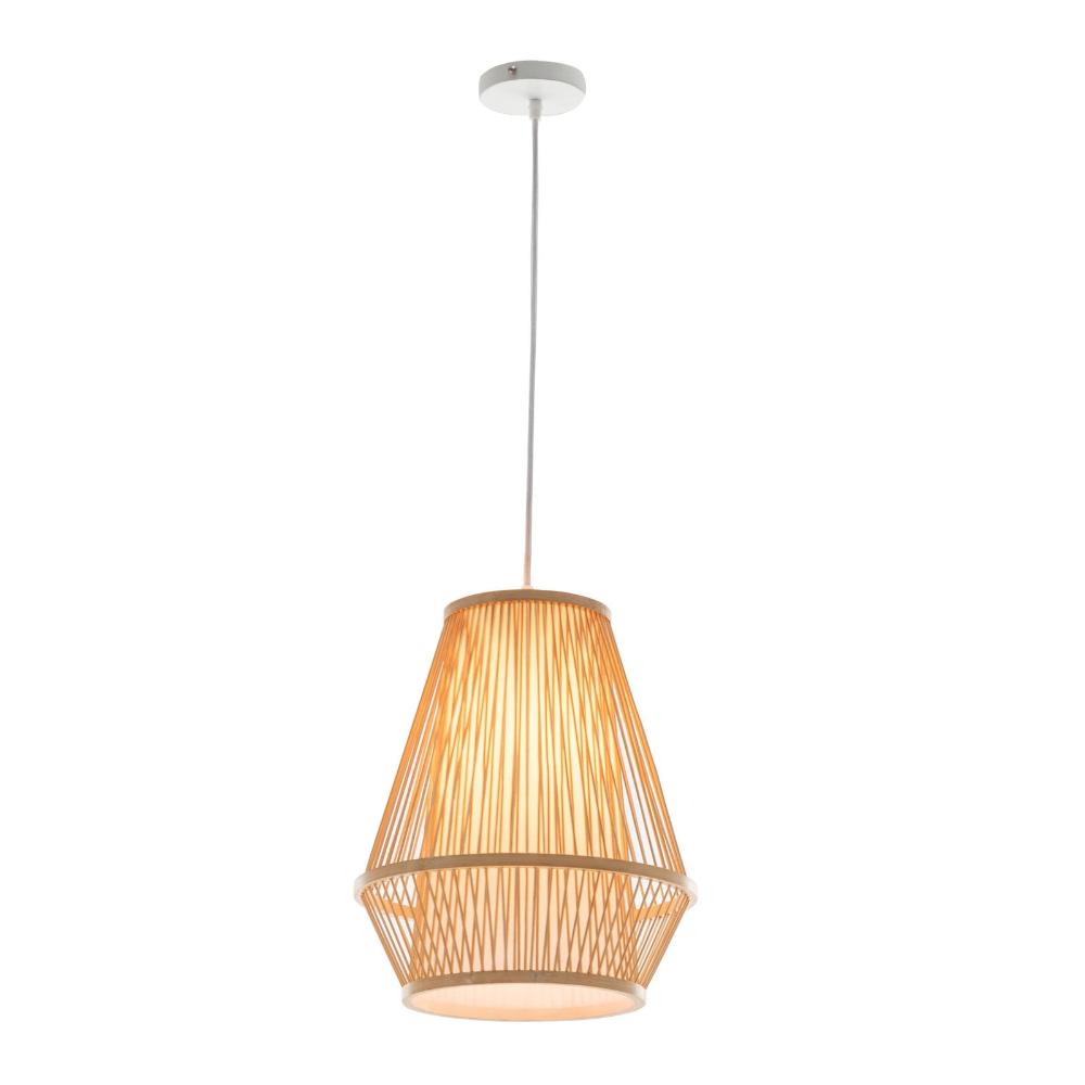 Natural Woven Bamboo Empire Pendant Lamp Hanging Light Bell Shade Boho Chandeliers & Ceiling Fixtures