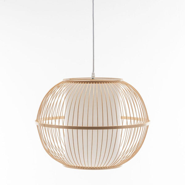 Natural Woven Bamboo Sphere Pendant Lamp Hanging Light Bell Shade Boho Chandeliers & Ceiling Fixtures