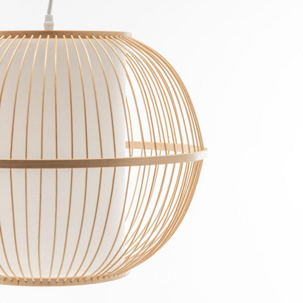 Natural Woven Bamboo Sphere Pendant Lamp Hanging Light Bell Shade Boho Chandeliers & Ceiling Fixtures