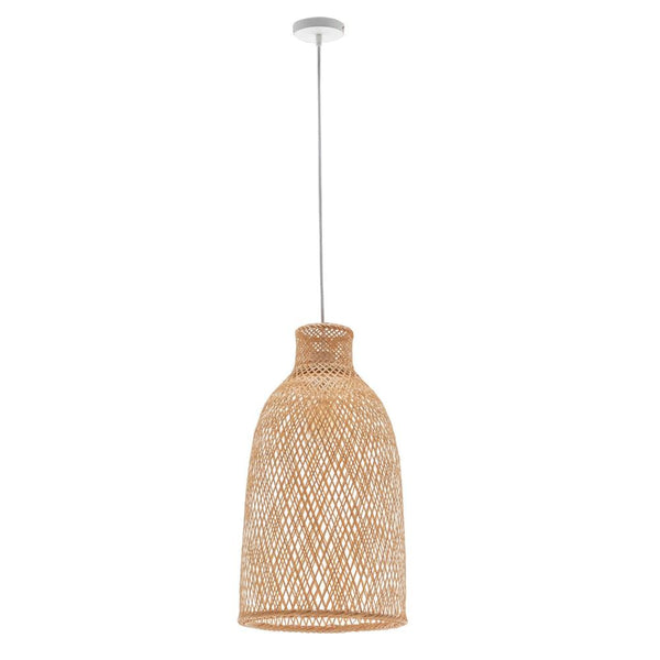 Natural Woven Bamboo Cone Pendant Lamp Hanging Light Bell Shade Boho Chandeliers & Ceiling Fixtures