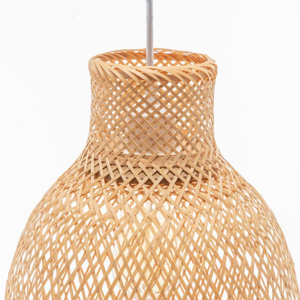 Natural Woven Bamboo Cone Pendant Lamp Hanging Light Bell Shade Boho Chandeliers & Ceiling Fixtures