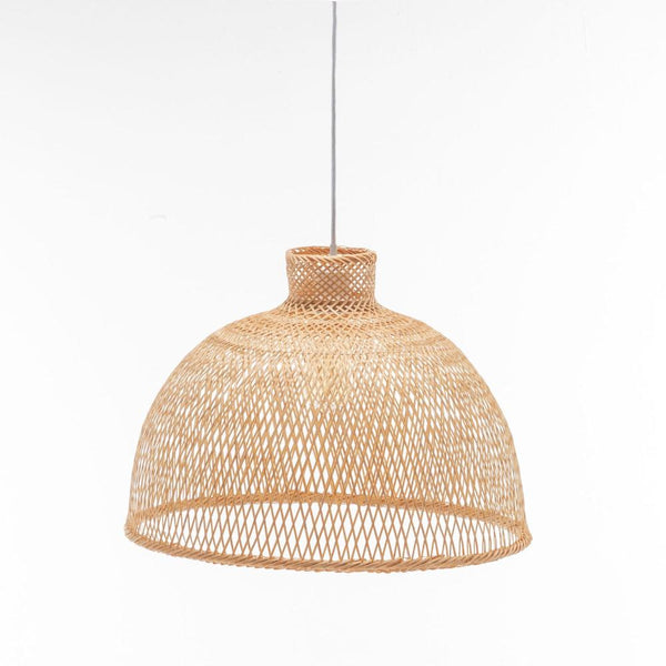 Natural Hand Woven Bamboo Dome Pendant Lamp Hanging Light Rattan Style Chandeliers & Ceiling Fixtures