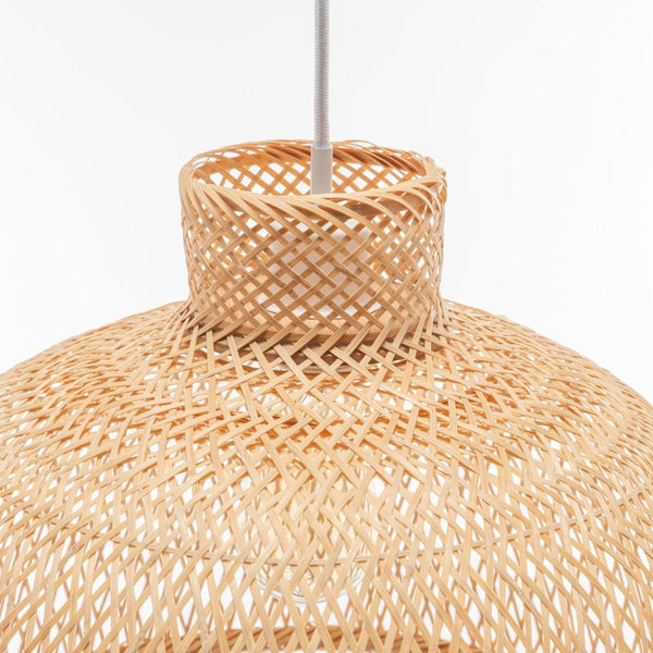 Natural Hand Woven Bamboo Dome Pendant Lamp Hanging Light Rattan Style Chandeliers & Ceiling Fixtures