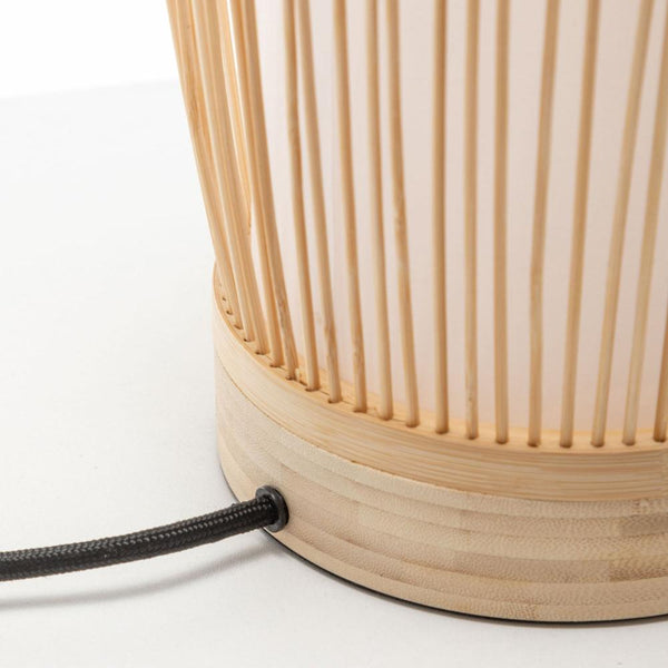 Natural Woven Bamboo Cylinder Table Lamp Light Shade Boho Coastal Lamps