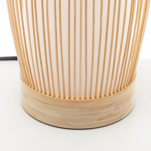 Natural Woven Bamboo Cylinder Table Lamp Light Shade Boho Coastal Lamps