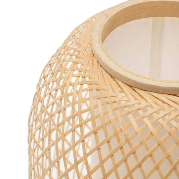 Natural Woven Bamboo Oval Table Lamp Light Shade Boho Coastal Lamps