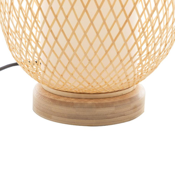 Natural Woven Bamboo Oval Table Lamp Light Shade Boho Coastal Lamps