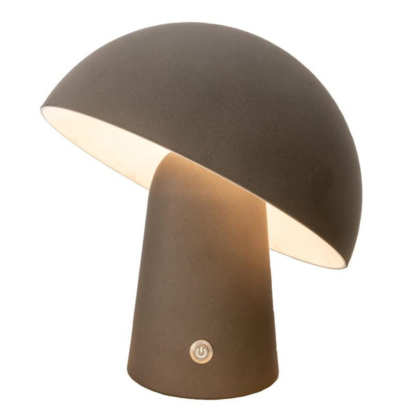 Br Home Led Cordless Mushroom Usb Rechargeable Table Lamp Dimming Night Light Steel Grey Lamps