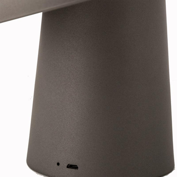 Br Home Led Cordless Mushroom Usb Rechargeable Table Lamp Dimming Night Light Steel Grey Lamps