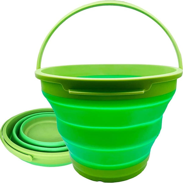 Br Home 7 Litre Foldable Collapsible Silicone Bucket For Home/Hiking/Camping/Fishing Green Other Tackle & Accessories