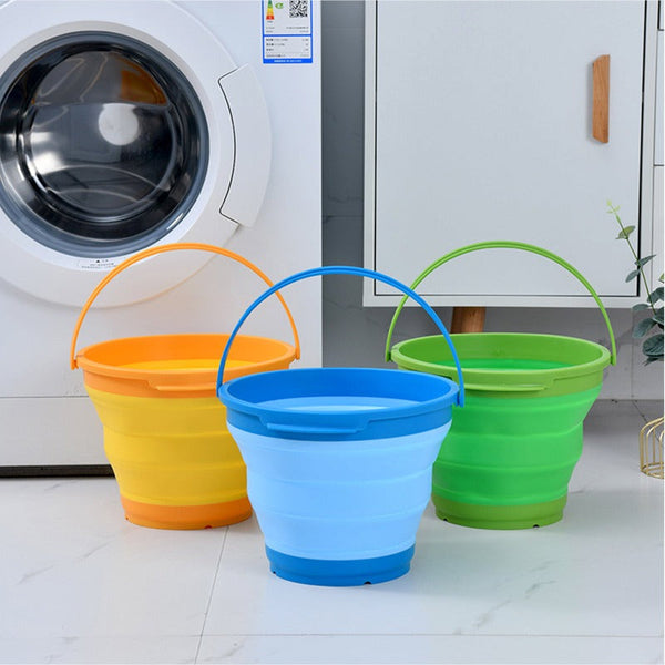 Br Home 7 Litre Foldable Collapsible Silicone Bucket For Home/Hiking/Camping/Fishing Green Other Tackle & Accessories