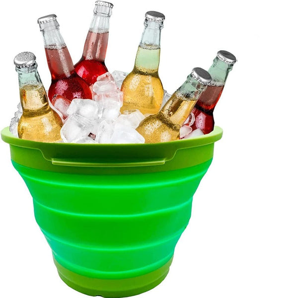 Br Home 7 Litre Foldable Collapsible Silicone Bucket For Home/Hiking/Camping/Fishing Green Other Tackle & Accessories