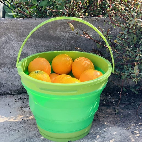 Br Home 7 Litre Foldable Collapsible Silicone Bucket For Home/Hiking/Camping/Fishing Green Other Tackle & Accessories