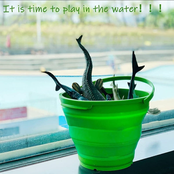 Br Home 7 Litre Foldable Collapsible Silicone Bucket For Home/Hiking/Camping/Fishing Green Other Tackle & Accessories