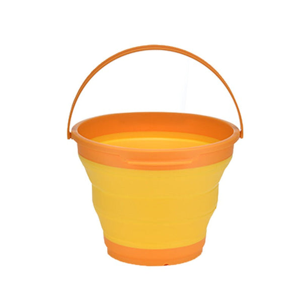 Br Home 7 Litre Foldable Collapsible Silicone Bucket For Home/Hiking/Camping/Fishing Orange Other Tackle & Accessories