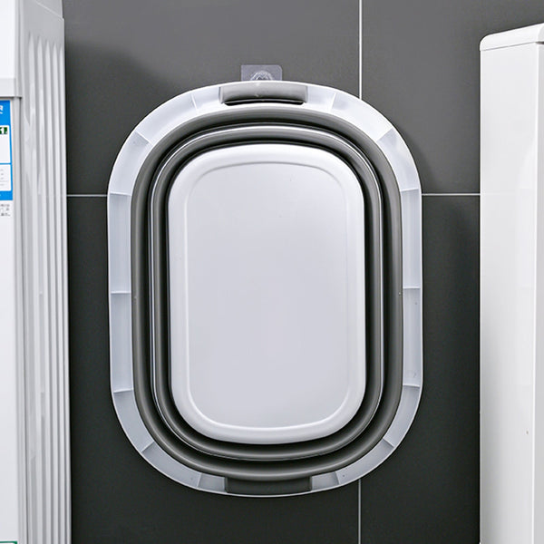 Br Home 40L Collapsible Laundry Basket Washing Clothes With Handles Bin Foldable Grey White Laundry Baskets & Hampers