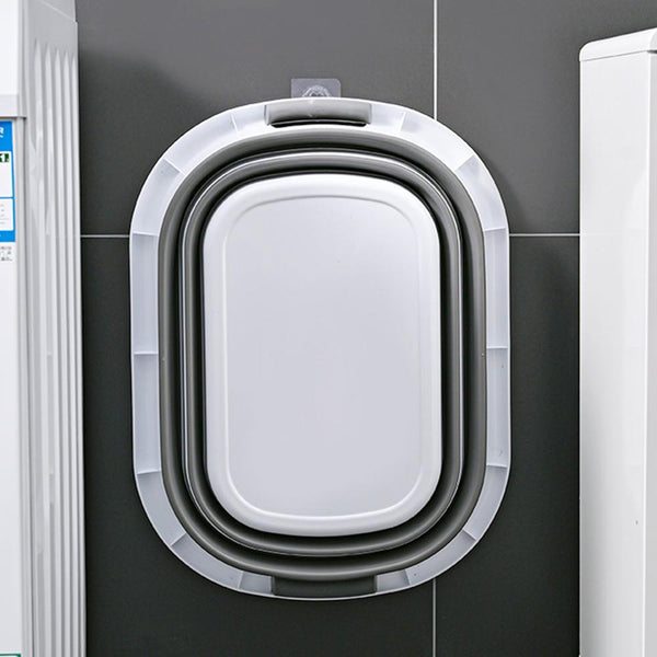 Br Home 26L Collapsible Laundry Basket Washing Clothes W/Handles Bin Foldable Grey/White Laundry Baskets & Hampers