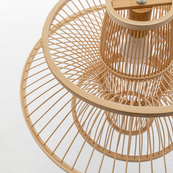 Aurora Natural Hand Woven Bamboo 3 Layer Pendant Lamp Light Lamps