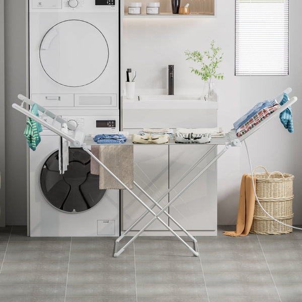 Electric Airer Heated Foldable Clothes Dryer Drying Indoor Folding Rack Washer & Dryer Parts