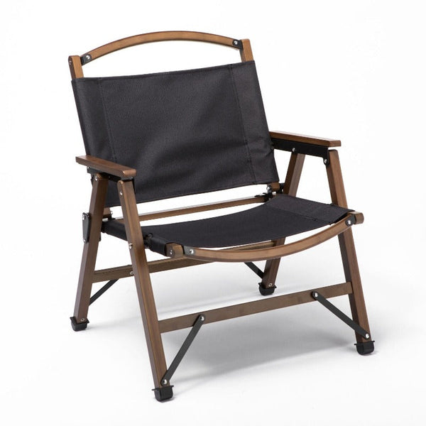 Bamboo Canvas Foldable Outdoor Camping Chair Travel Picnic Park Black Camping Chairs