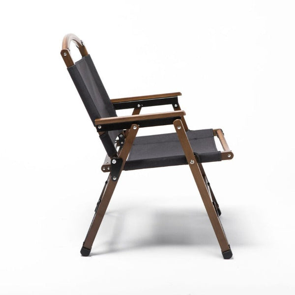 Bamboo Canvas Foldable Outdoor Camping Chair Travel Picnic Park Black Camping Chairs