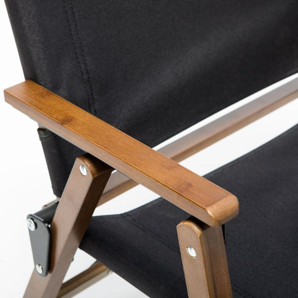 Bamboo Canvas Foldable Outdoor Camping Chair Travel Picnic Park Black Camping Chairs