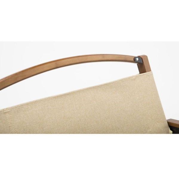 2X Bamboo Foldable Outdoor Camping Chair Wooden Travel Picnic Park Folding Khaki/Beige Camping Chairs