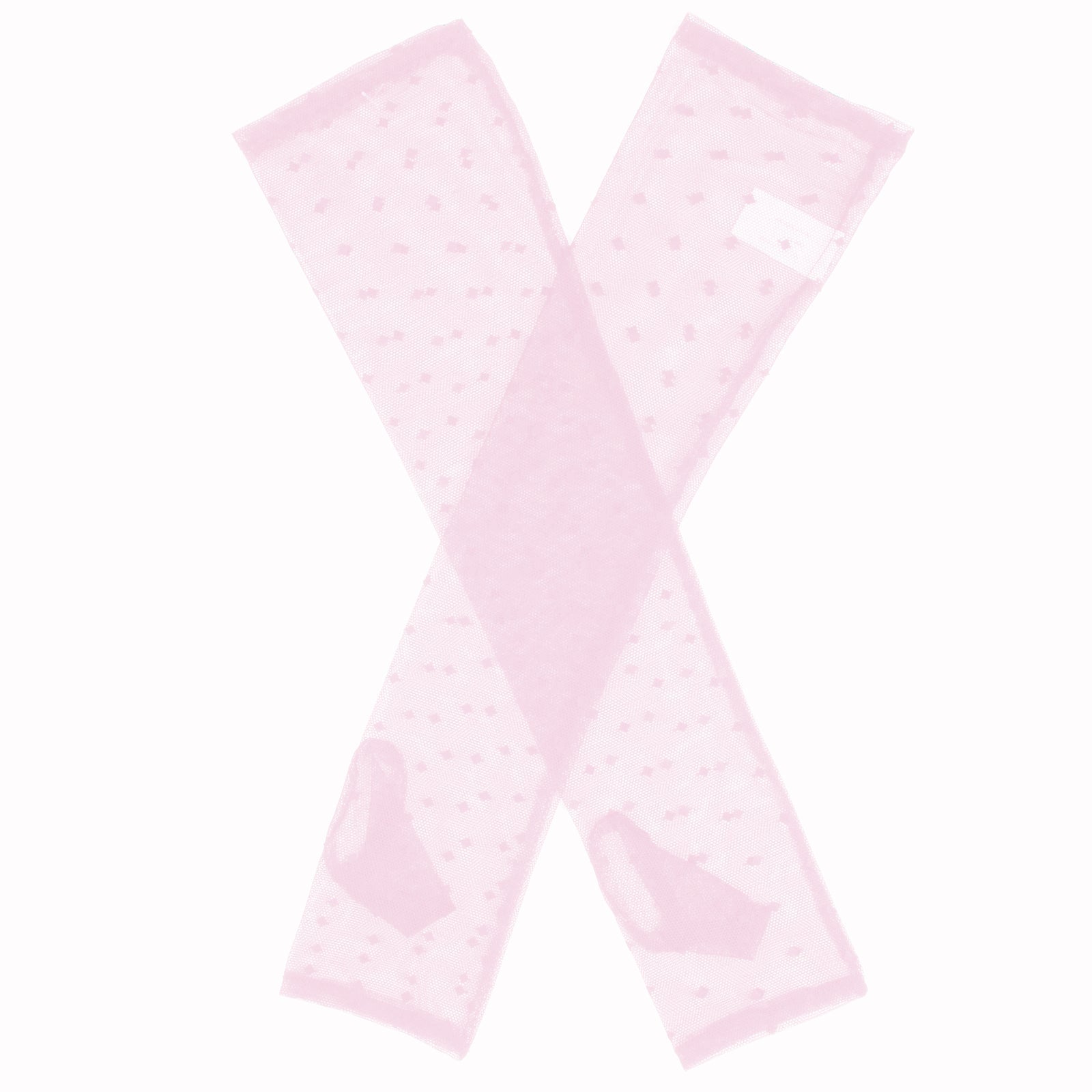 Dents Womens Long Tulle Flock Dot Fingerless Mittens Gloves Pink Gloves & Mittens