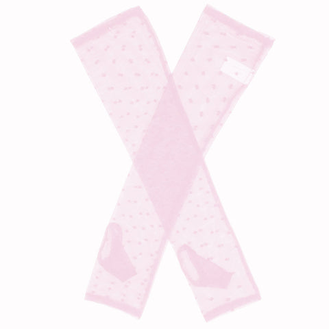 Dents Womens Long Tulle Flock Dot Fingerless Mittens Gloves Pink Gloves & Mittens