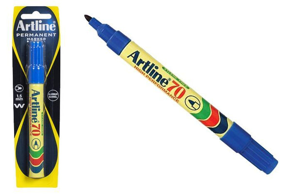Artline 1X 70 Permanent Marker 1.5Mm Bullet Nib Blue Art Pens & Markers